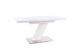 Stôl rozkladací s jedinečným dizajnom 120-160, biely mat