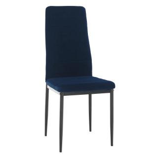 Stolička s jednoduchým dizajnom modrá Velvet látka (k285411)