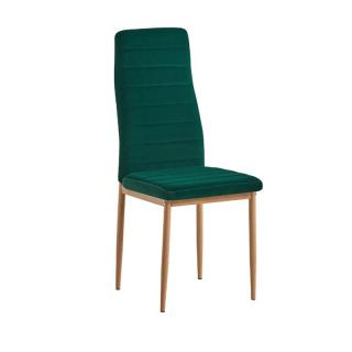 Stolička s jednoduchým dizajnom smaragdová Velvet látka
