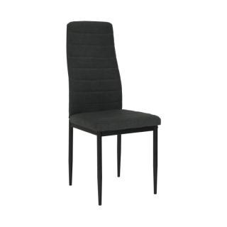 Stolička s jednoduchým dizajnom tmavosivá látka (k201236)