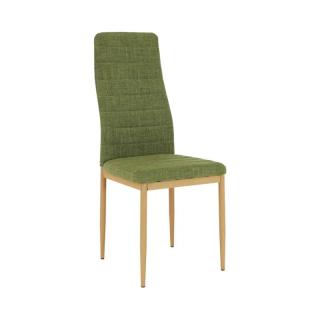 Stolička s jednoduchým dizajnom zelená látka (k201240)