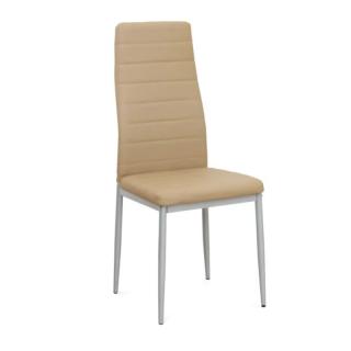 Stolička s moderným a jednoduchým dizajnom béžová ekokoža