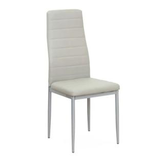 Stolička s moderným a jednoduchým dizajnom svetlosivá ekokoža