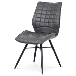 Stolička s okúzľujúcim dizajnom s látkou šedej farby (a-444)