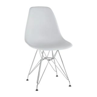 Stolička s tvarovaným sedadlom biela (k228169)