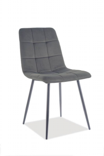 Stolička v jednoduchom dizajne, čierny mat/sivá (n172245)