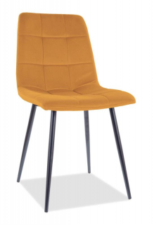 Stolička v jednoduchom dizajne, čierny mat/žltá (n172235)