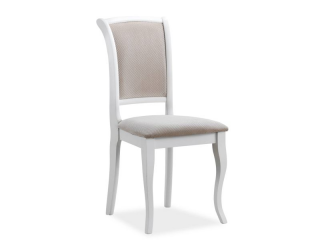 Tradičná jedálenská stolička, biela/bežová (n147882)