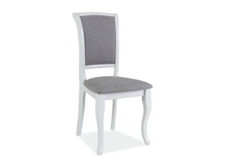 Tradičná jedálenská stolička, biela/sivá (n147880)