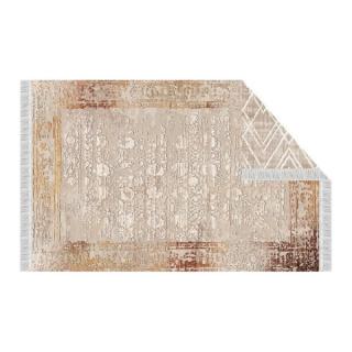 Unikátny obojstranný koberec, béžová/vzor, 80x150 (k243045)