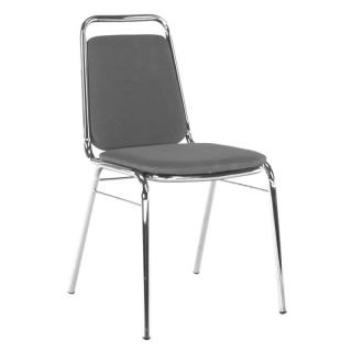 Zasadacia stolička čalúnená sivou sieťovinou (k255196)
