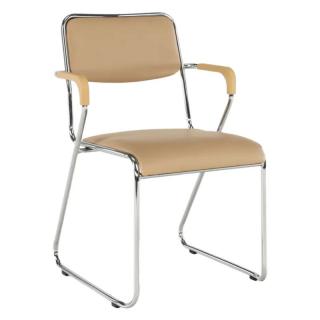 Zasadacia stolička, hnedá ekokoža (k255192)