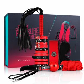 Červený BDSM set Secret Pleasure Chest Red Dragon