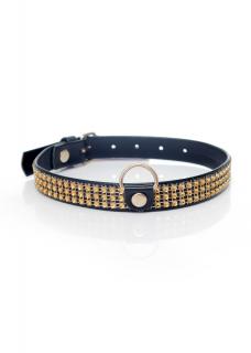 Obojok COLLAR CRYSTALS GOLD 2cm