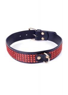 Obojok COLLAR CRYSTALS RED 3cm