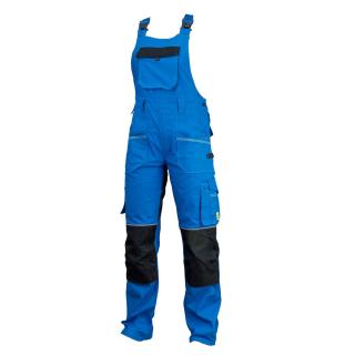 Pracovné nohavice s náprsenkou PROFI S1 Streč Farba: Modrá, Veľkosť číslo: 46