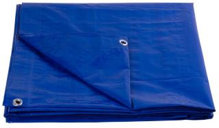 Plachta Tarpaulin Standard 10x15, zakrývacia, 80 g/m2, modrá, s okami