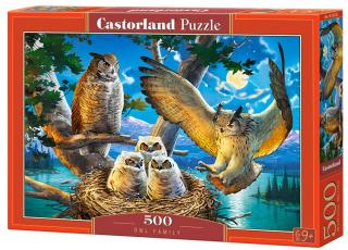 Castorland Puzzle Owl Family 500 Dielikov (53322)