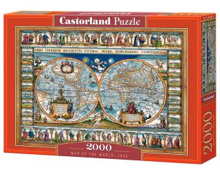 Puzzle Castorland Map of the World, 1639 2000 Dielikov (200733)