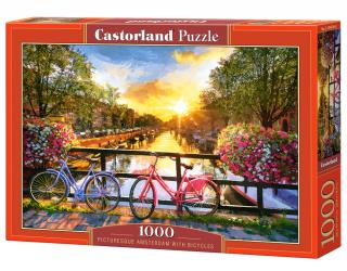 Puzzle Castorland Picturesque Amsterdam with Bicycles 1000 Dielikov (104536)