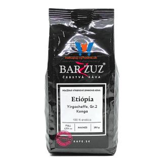 Etiópia  Yirgacheffe, 100% Arabica, zrnková káva, 250 g