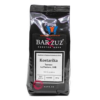 Kostarika Tarrazu, 100% Arabica, zrnková káva, 250 g