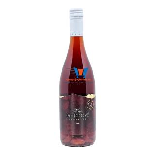 Miluron Jahodové víno 11% 0,75 l (čistá fľaša)