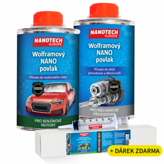 SADA - ÚPLNÉ OŠETRENIE AUTA + DARČEK ZADARMO –pre BENZÍNOVÉ motory a MANUÁLNE prevodovky DO MOTORA: 140 ml (do 4,5 l náplne motorového oleja), DO…