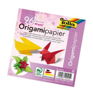 Folia Dvoubarevný origami papír 96 listů, 13 x 13 cm