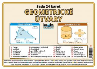 GEOMETRICKÉ ÚTVARY - sada 24 laminovaných karet