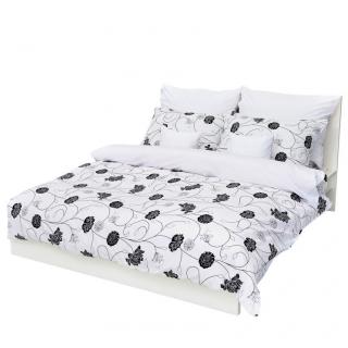Bavlnené posteľné návliečky Astra čierno biela Materiál: 100% BAVLNA, Rozmer: 1x70x90/1x140x200cm