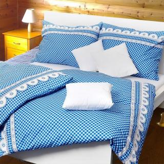 Bavlnené posteľné návliečky Babička modrá Materiál: 100% BAVLNA, Rozmer: 1x70x90/1x140x200cm