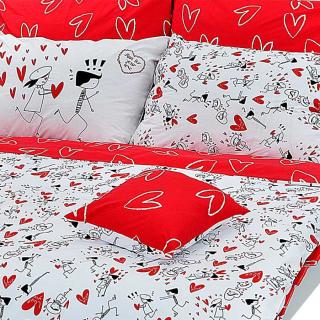 Bavlnené posteľné návliečky Love Materiál: 100% BAVLNA, Rozmer: 1x70x90/1x140x200cm