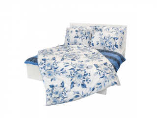Bavlnené posteľné návliečky Modré ruže Materiál: 100% BAVLNA, Rozmer: 1x70x90/1x140x200cm
