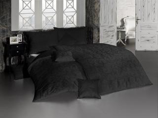 Damaškové posteľné návliečky Lolita čierna Materiál: 100% Egyptská Bavlna, Rozmer: 1x70x90/1x140x200cm, Farba: Čierna