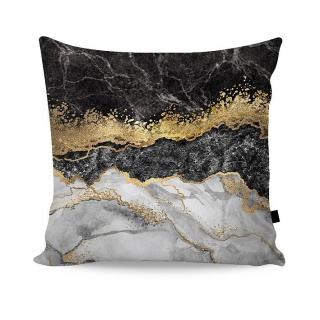 Dekoračný návlek Gold Marble Materiál: Bavlnený satén, Rozmer: 50x50cm