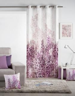 Dekoračný záves Lilac Materiál: 100% BAVLNA, Rozmer: s kruhmi 140x260cm