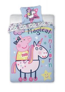 Detské obliečky Peppa Pig magic Materiál: Hladká bavlna, Rozmer: 1x70x90/1x140x200cm