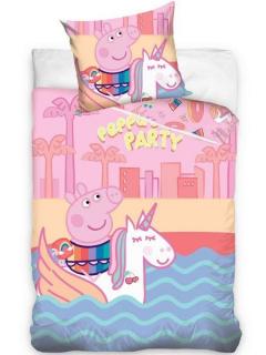 Detské posteľné obliečky Peppa Pig pp187002 Materiál: Hladká bavlna, Rozmer: 1x70x90/1x140x200cm