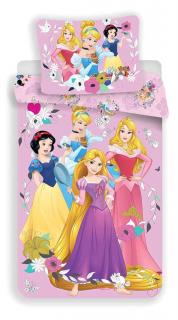 Detské posteľné obliečky Princess pink 02 Materiál: Hladká bavlna, Rozmer: 1x70x90/1x140x200cm