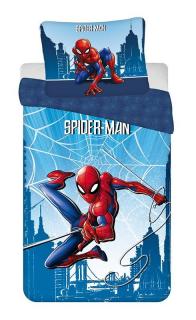 Detské posteľné obliečky Spiderman Blue 04 Materiál: Hladká bavlna, Rozmer: 1x70x90/1x140x200cm