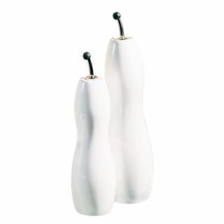 Fľaša na olej a ocot GRANDE V:30 cm 1,1 l z keramiky v lesklej bielej farbe, ASA Selection Materiál: keramika, Rozmer: V: 30 cm, Farba: lesklá biela