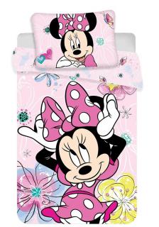 Obliečky do postieľky Minnie Butterfly 02 baby Disney Materiál: Hladká bavlna, Rozmer: 1x40x60/1x100x135cm