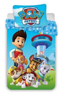 Obliečky do postieľky Paw Patrol 1015 baby Disney Materiál: Hladká bavlna, Rozmer: 1x40x60/1x100x135cm