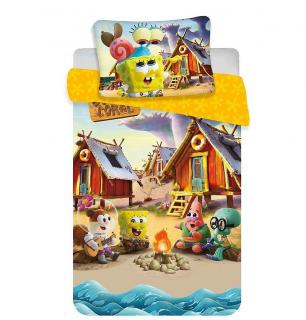 Obliečky do postieľky Sponge Bob baby Disney Materiál: Hladká bavlna, Rozmer: 1x40x60/1x100x135cm