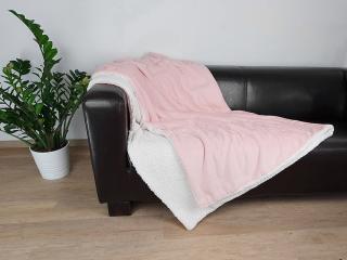 Ovečková deka Ela svetlo ružová Materiál: 100% Polyester, Rozmer: 150x200cm, Farba: Svetlo ružová