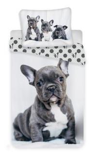 Posteľné obliečky Bulldog Materiál: Hladká bavlna, Rozmer: 1x70x90/1x140x200cm