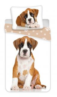 Posteľné obliečky Dog brown Materiál: Hladká bavlna, Rozmer: 1x70x90/1x140x200cm
