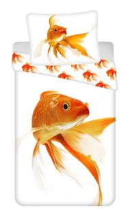 Posteľné obliečky Zlatá rybka Materiál: Hladká bavlna, Rozmer: 1x70x90/1x140x200cm