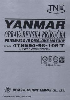 Opravárenská príručka motorov 4TNE 94. 98. 106 (T) slovenská (YANMAR 4TNE 94, 98, 106 T)